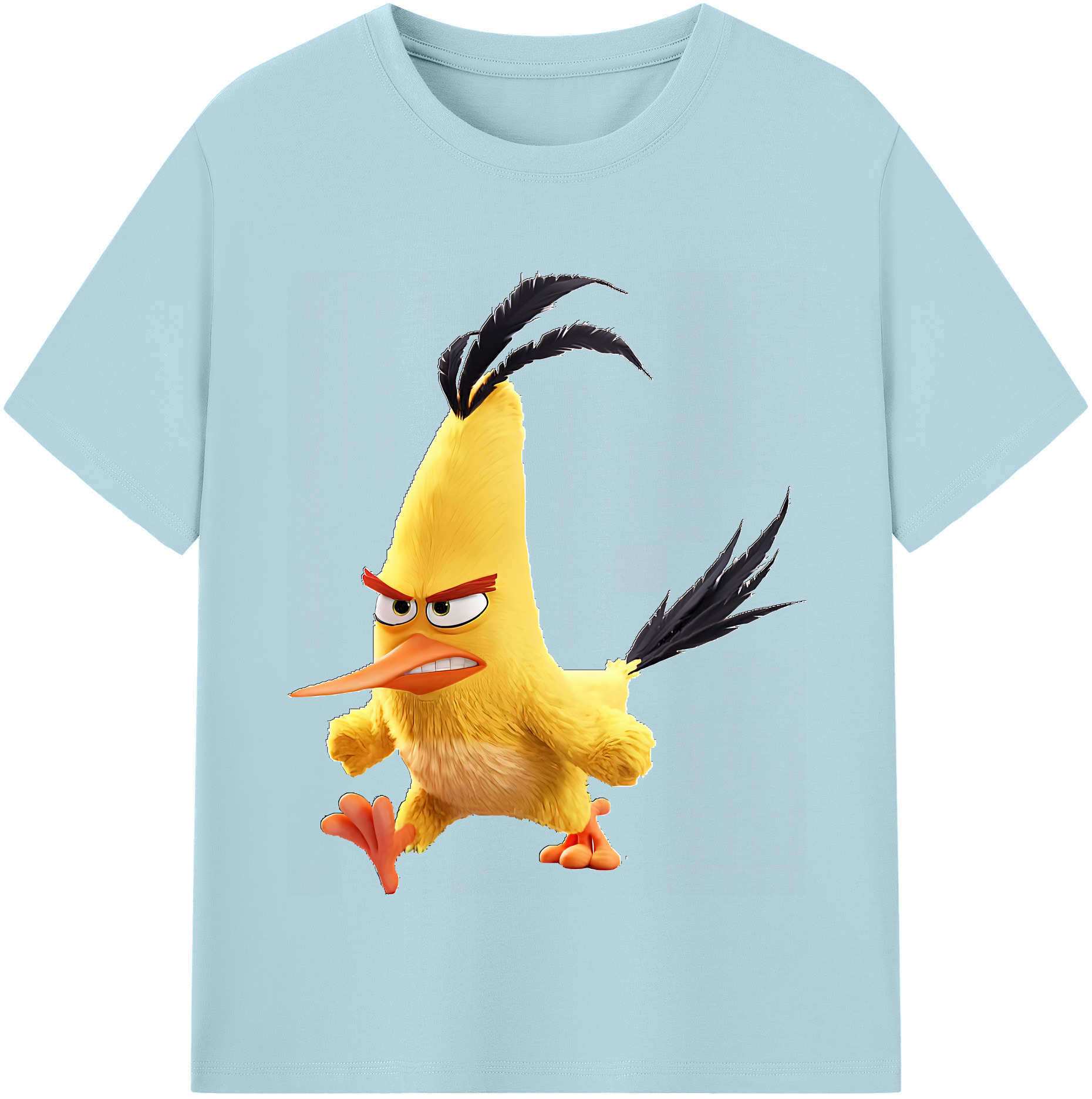 （画像用） Angry Birds アングリーバード 綿100％半袖Tシャツ（フロントプリント）